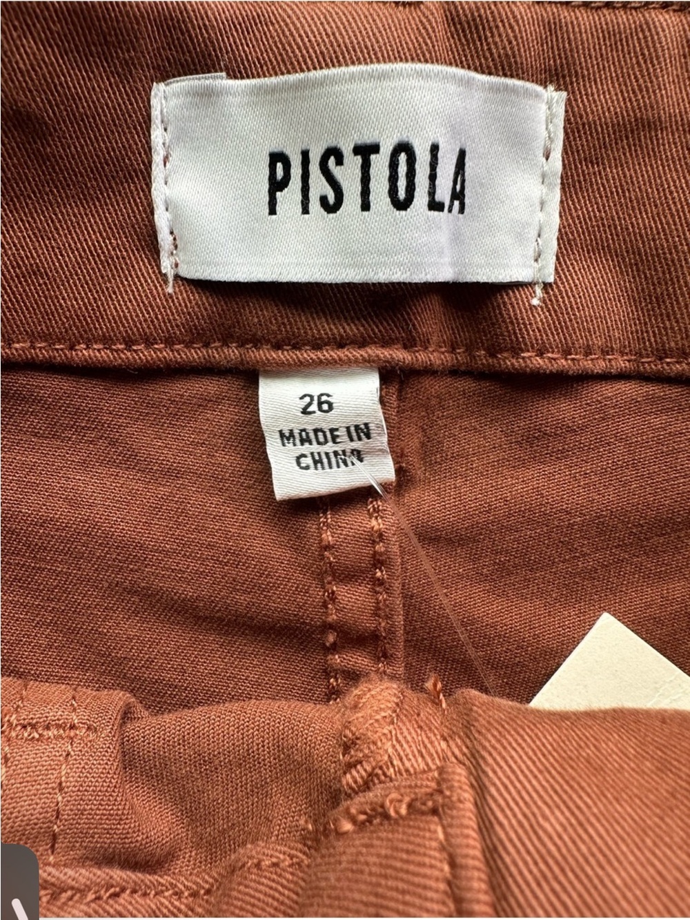 NWT Pistola - Women's Nicole Cotton Stretch Wide Leg Pant Spice SZ 26 - Picture 6 of 6
